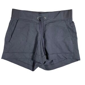 Athleta Navy Blue Athletic Shorts Women's Size 2 Drawstring Waist Pockets Active